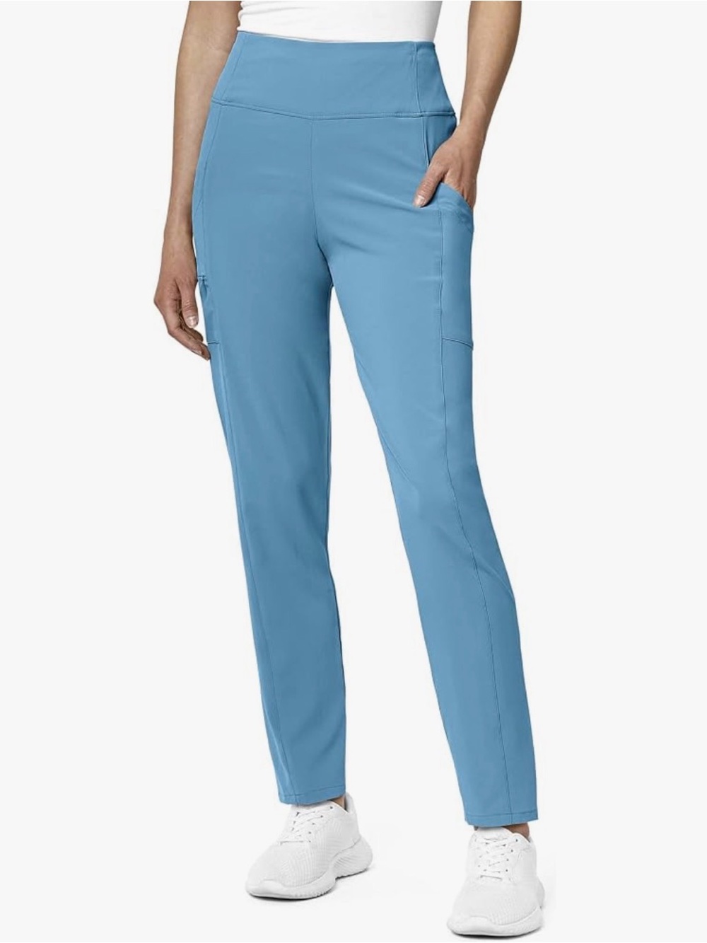 Wonder Wink Renew Womens High Waist Power Scrub Pants Bay Blue Plus Size 2X